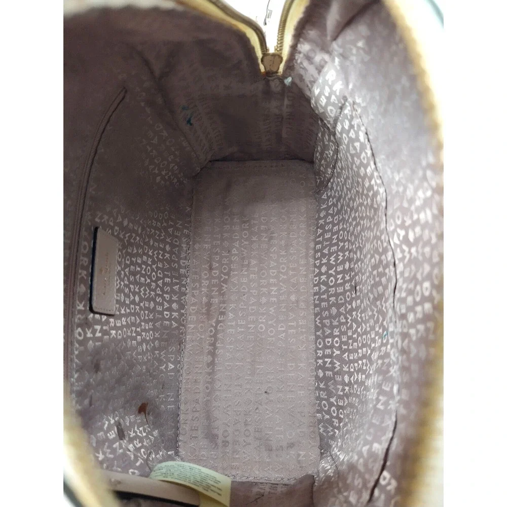 Kate Spade Grove Street Sammi Ivory Leather Zipper Pocket Backpack - MSRP $299